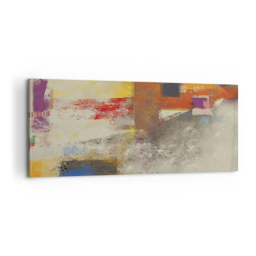 Schilderen op canvas - Kleur geometrie - 100x40 cm