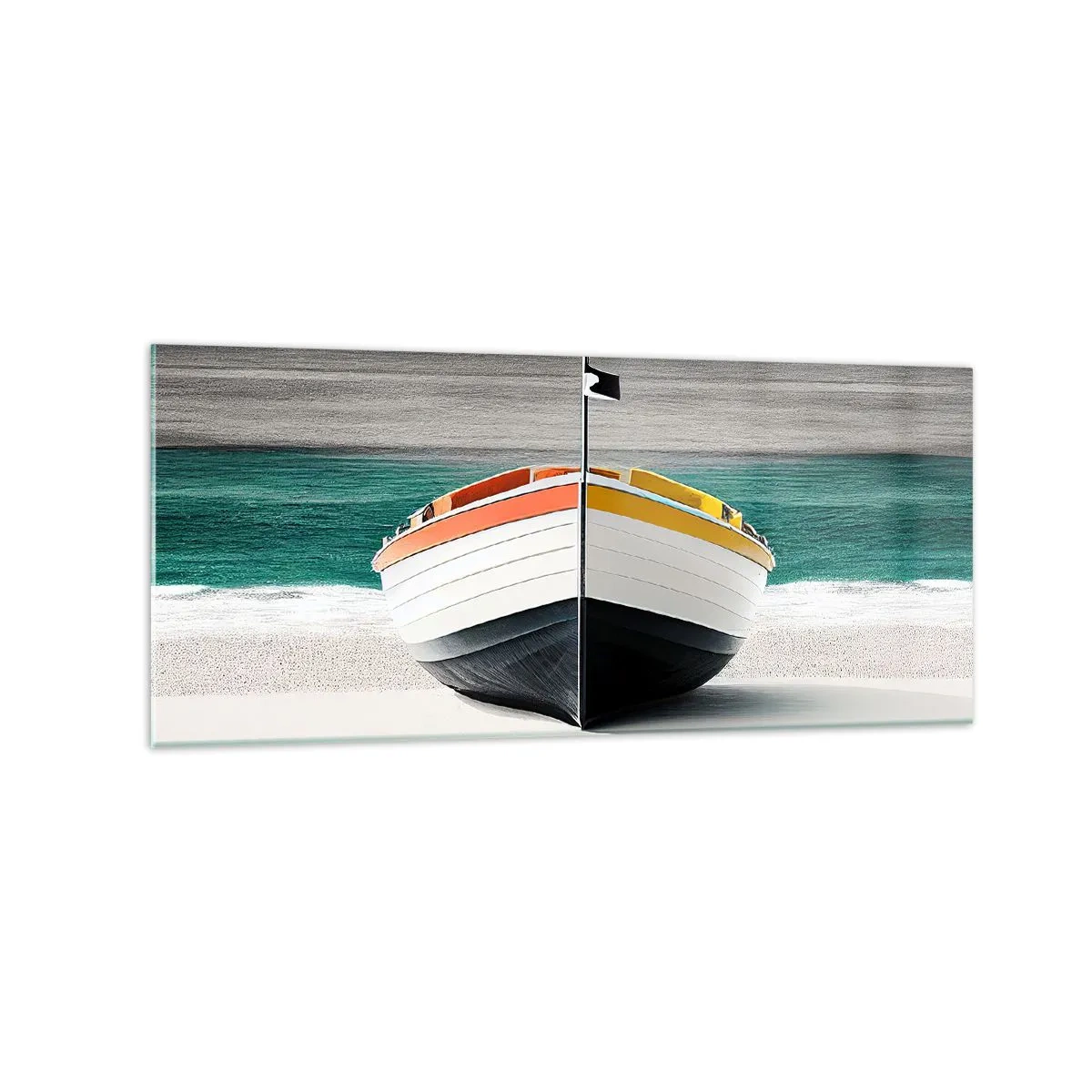 Schilderen op glas - Op zijn plaats - 120x50 cm