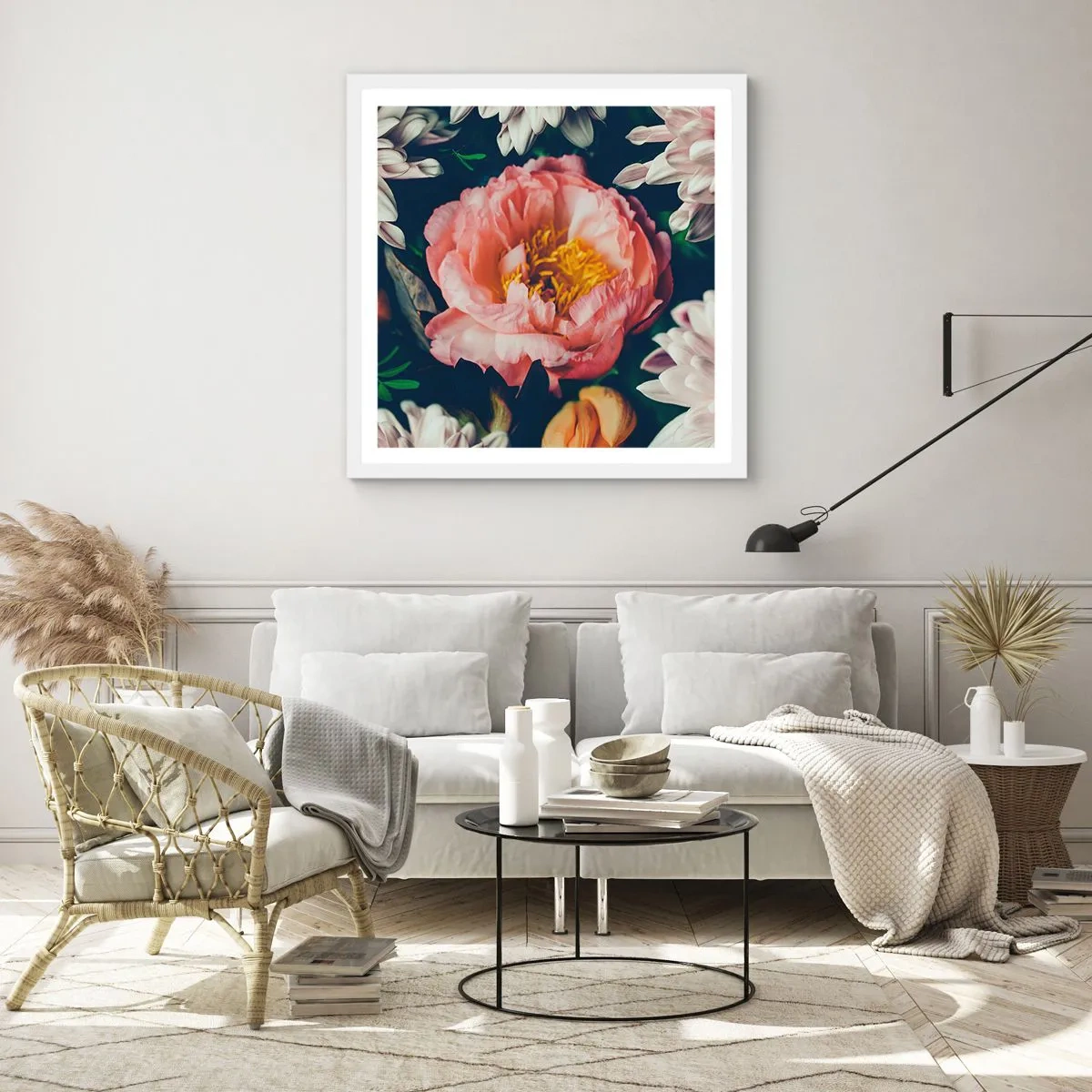 Poster in een witte lijst - Met barokke pracht - 50x50 cm