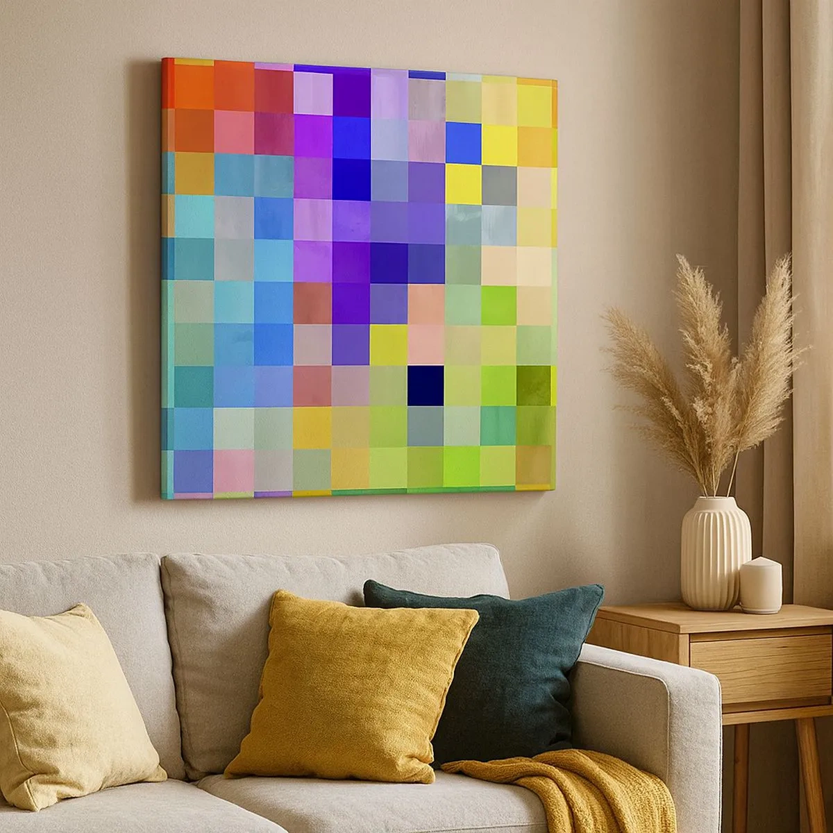 Schilderen op canvas - Alle anderen, allemaal gelijk - 30x30 cm