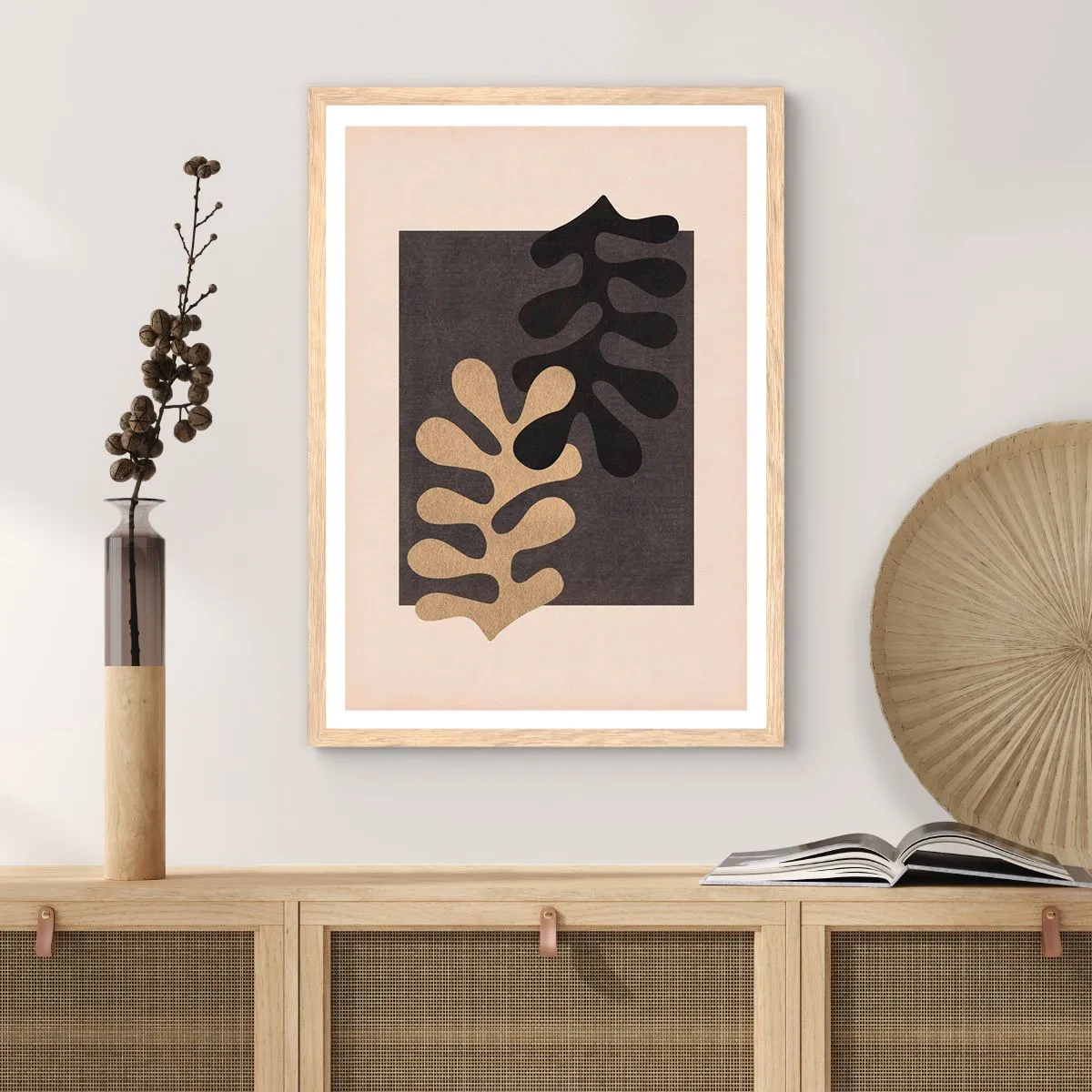 Een poster in een licht eiken lijst - Afwezigheid en complement - 40x50 cm