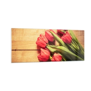 Schilderen op glas - Lente bekentenis - 100x40 cm
