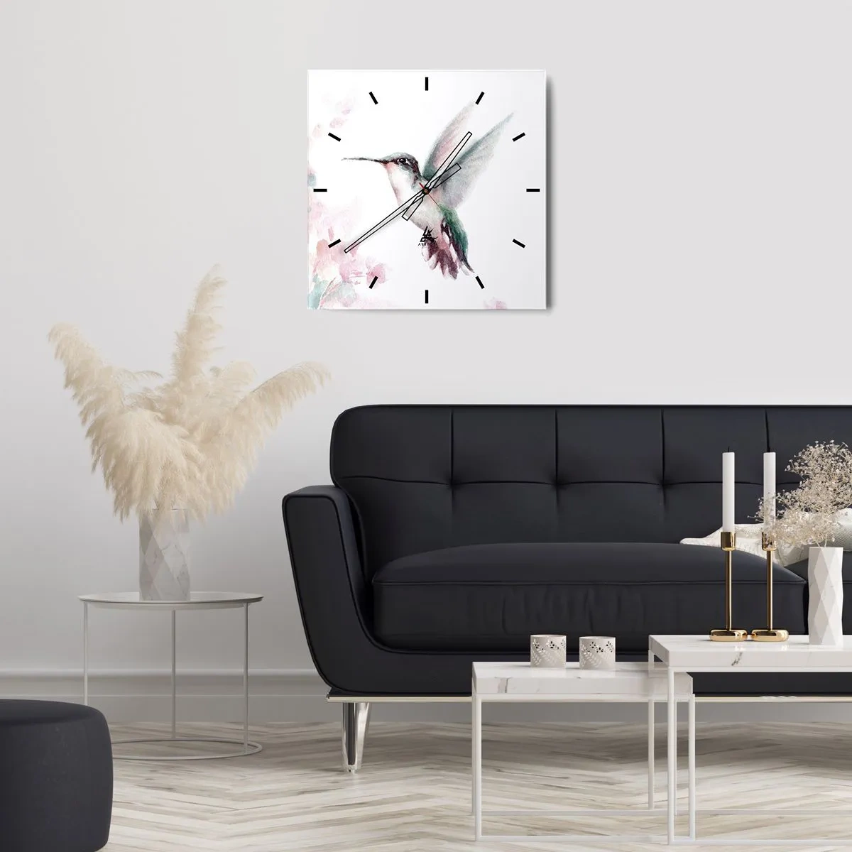 Wandklok - Klok - Vastgehouden tijdens fladderen - 40x40 cm