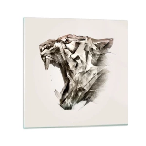 Schilderen op glas - Je weet al wie de baas is - 70x70 cm