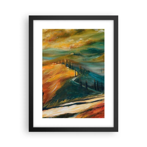 Poster in een zwarte lijst - Toscaans landschap - 30x40 cm