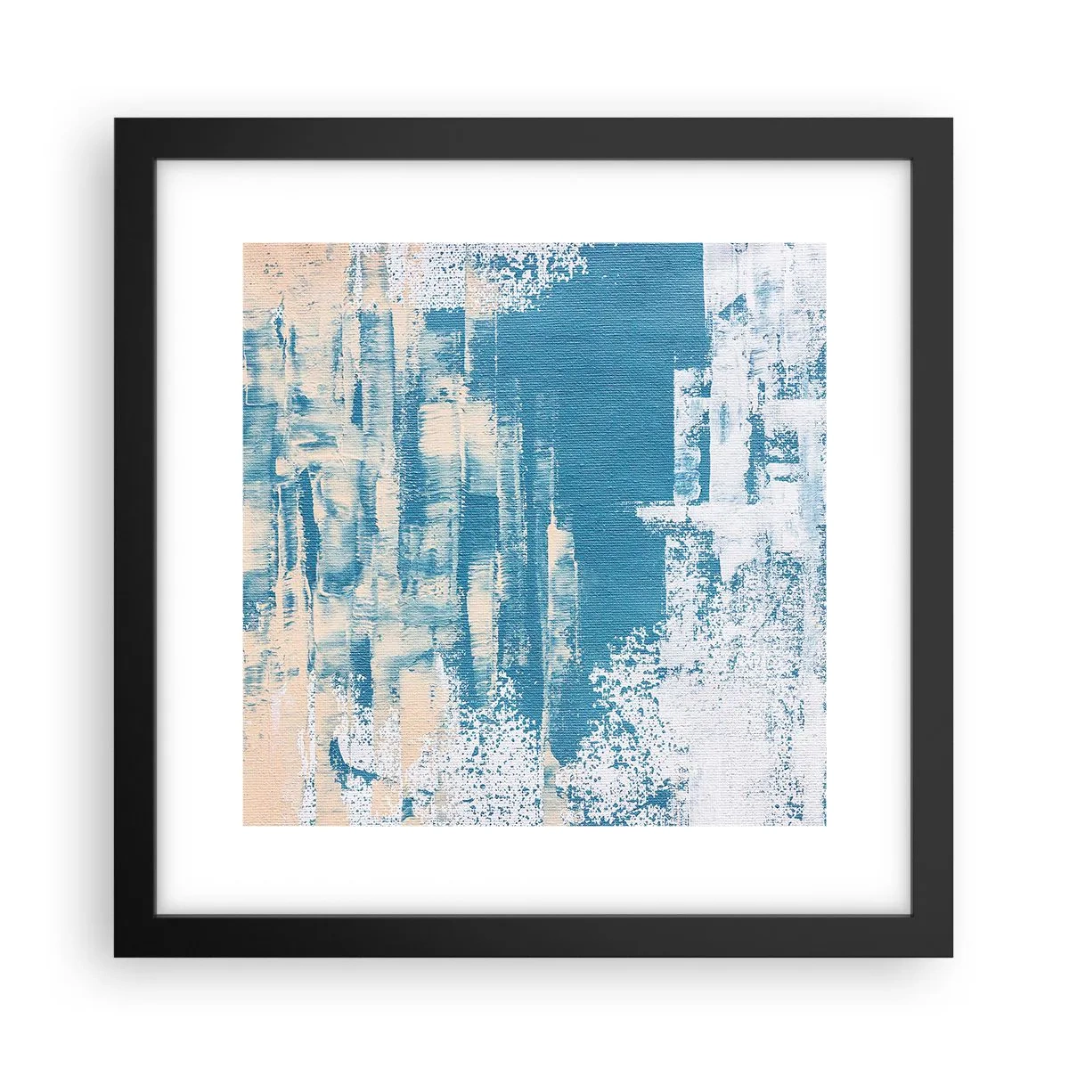Poster in een zwarte lijst - Door een ijspegel - 30x30 cm