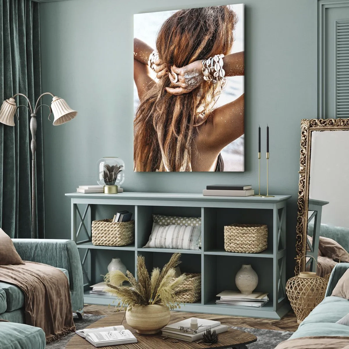 Schilderen op canvas - Een zusje van water en zon - 45x80 cm