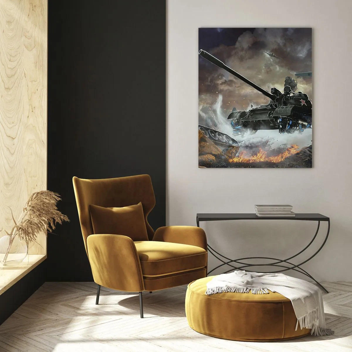 Schilderen op glas - De strijd is verschrikkelijk en mooi - 50x70 cm