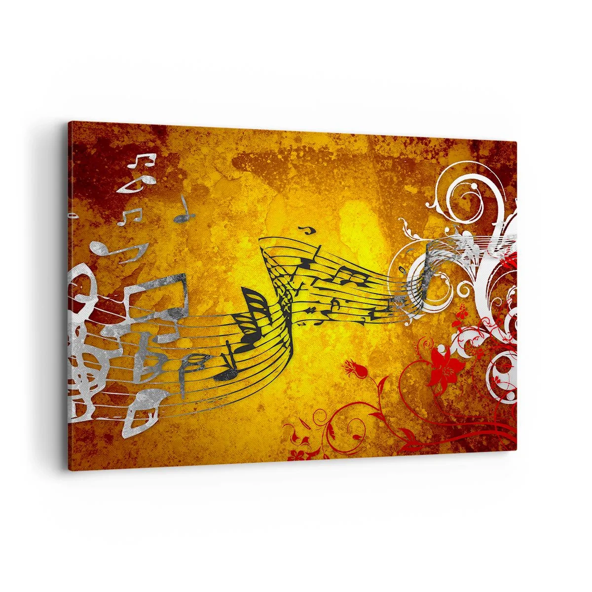 Schilderen op canvas - Laat de muziek stromen - 100x70 cm