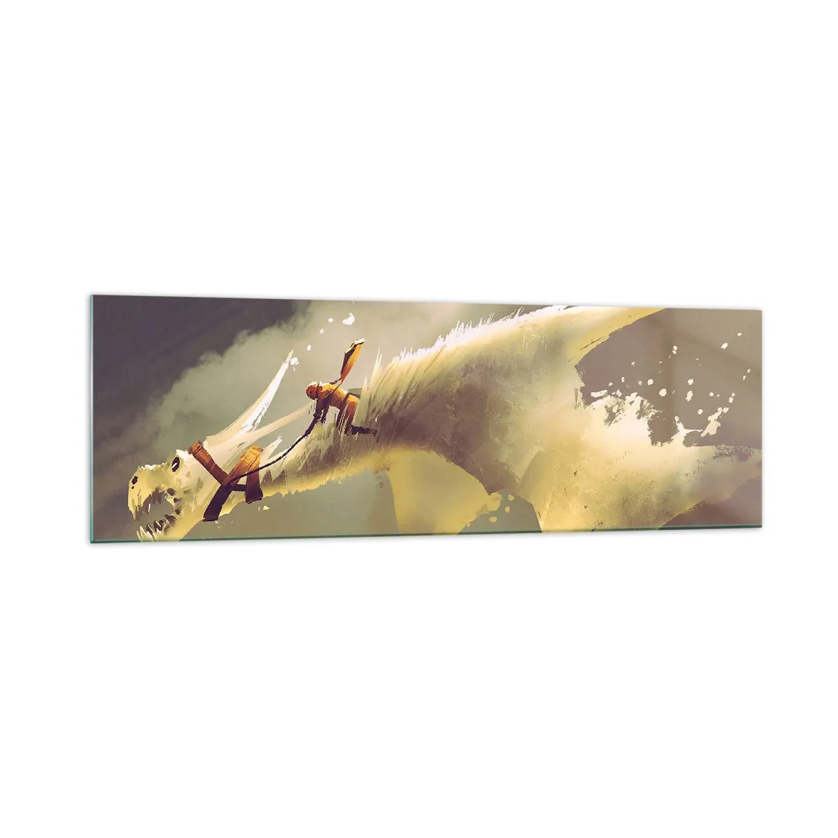 Schilderen op glas - De wereld te hulp - 160x50 cm