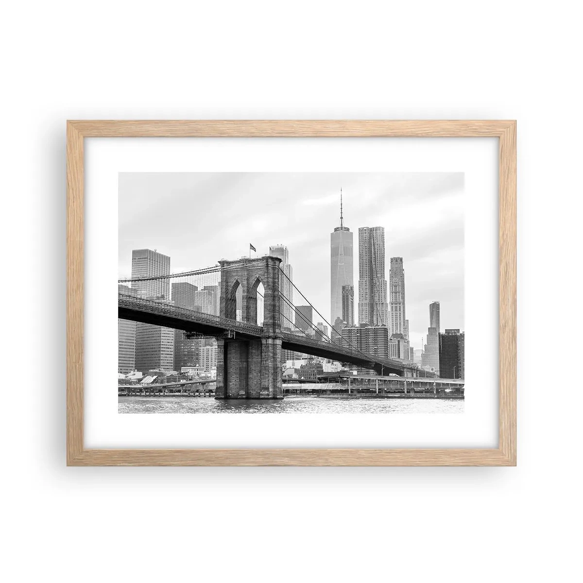Een poster in een licht eiken lijst - New Yorkse sfeer - 40x30 cm