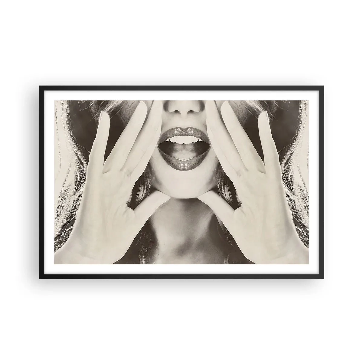 Poster in een zwarte lijst - Ik kom al! - 91x61 cm