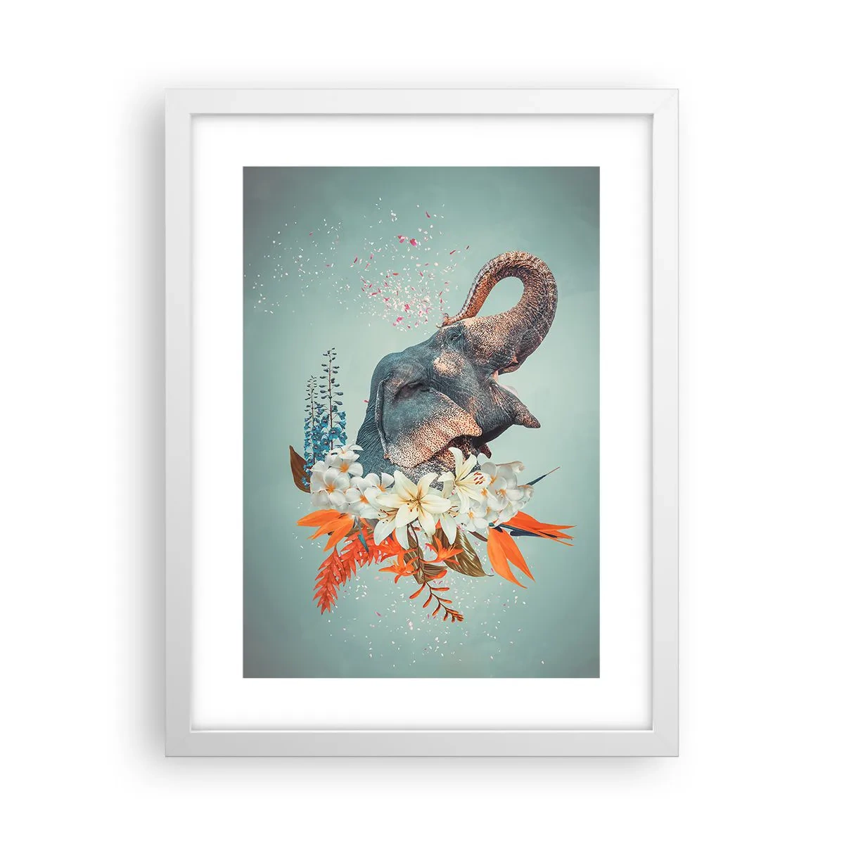 Poster in een witte lijst - Een gebrul van vreugde - 30x40 cm