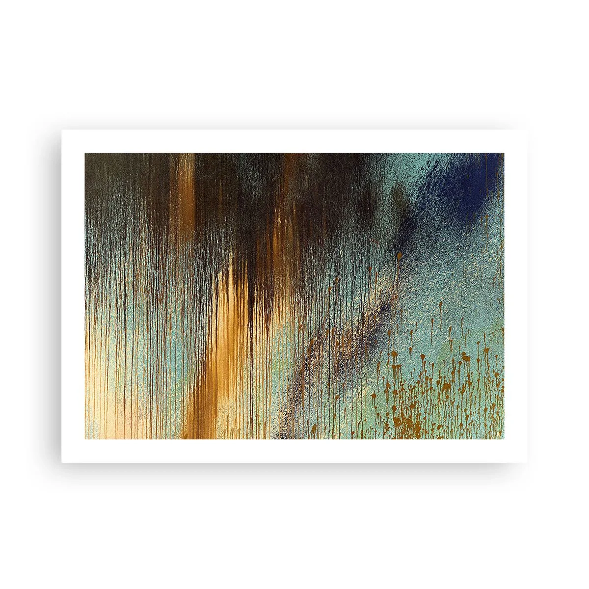 Poster - Een niet toevallig kleurrijke compositie - 70x50 cm