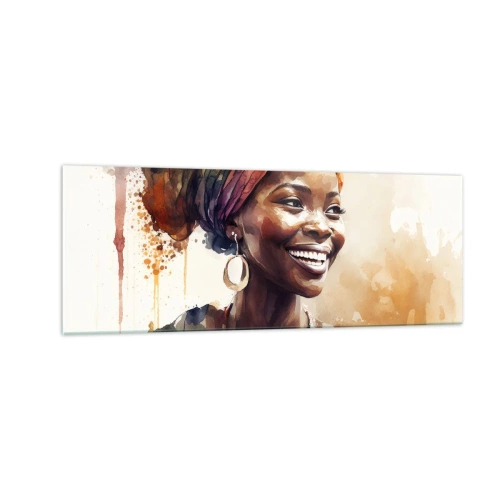 Schilderen op glas - Afrikaanse koningin - 140x50 cm