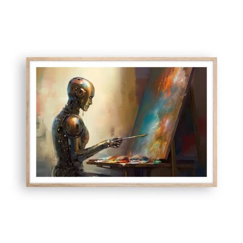 Een poster in een licht eiken lijst - De kunst van de toekomst - 91x61 cm