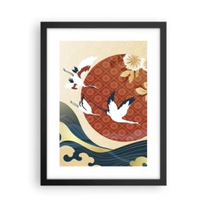Poster in een zwarte lijst - Japans sprookje - 30x40 cm