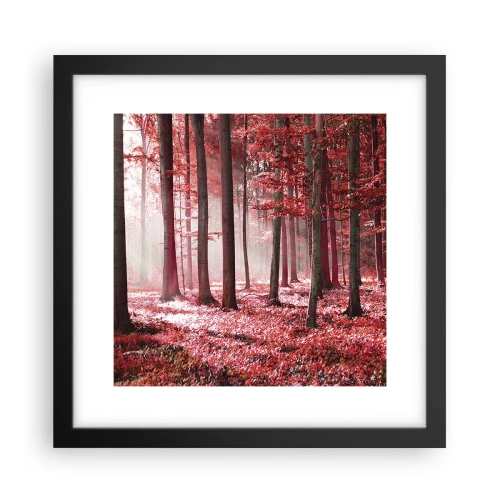 Poster in een zwarte lijst - Rood is net zo mooi - 30x30 cm