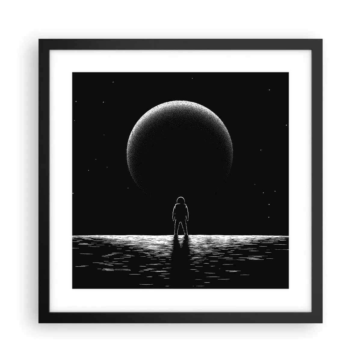 Poster in een zwarte lijst - Oog in oog - 40x40 cm