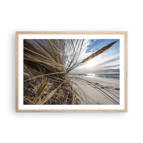 Een poster in een licht eiken lijst - Een ontmoeting van de elementen - 70x50 cm