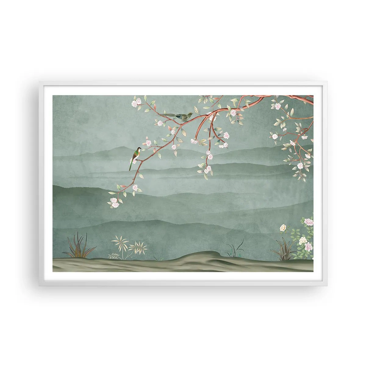 Poster in een witte lijst - Lente, oh jij bent het - 100x70 cm