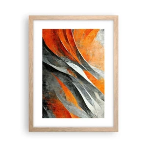 Een poster in een licht eiken lijst - Hitte en koude - 30x40 cm