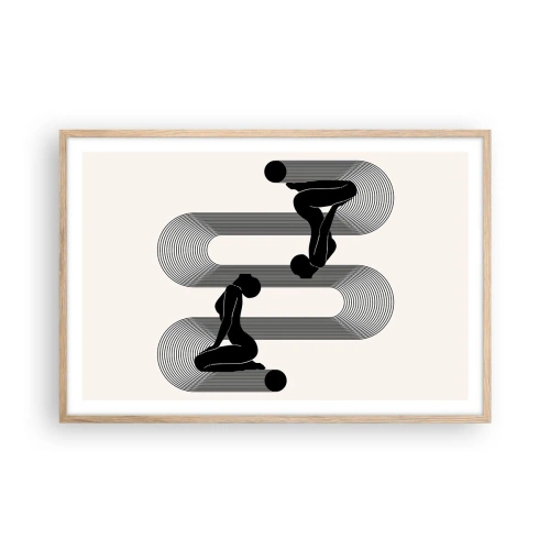Een poster in een licht eiken lijst - Sensuele symmetrie - 91x61 cm