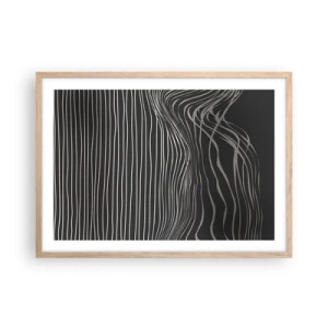 Een poster in een licht eiken lijst - Ritme en accent - 70x50 cm