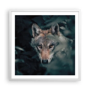 Poster in een witte lijst - Jager - 60x60 cm