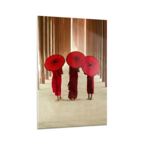 Schilderen op glas - Op weg naar het Zuivere Land - 70x100 cm