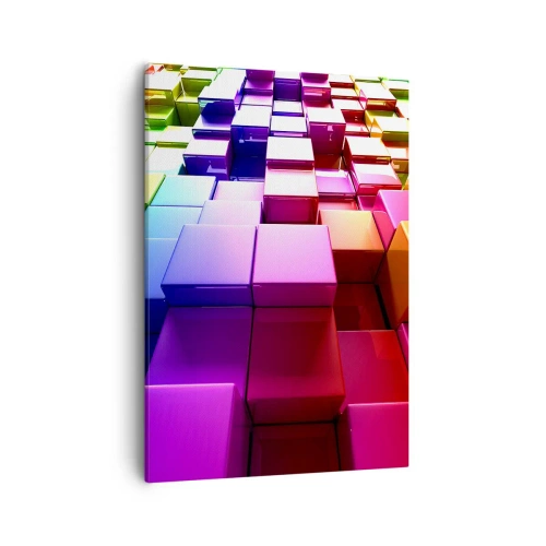 Schilderen op canvas - Op-art samen in een team - 50x70 cm