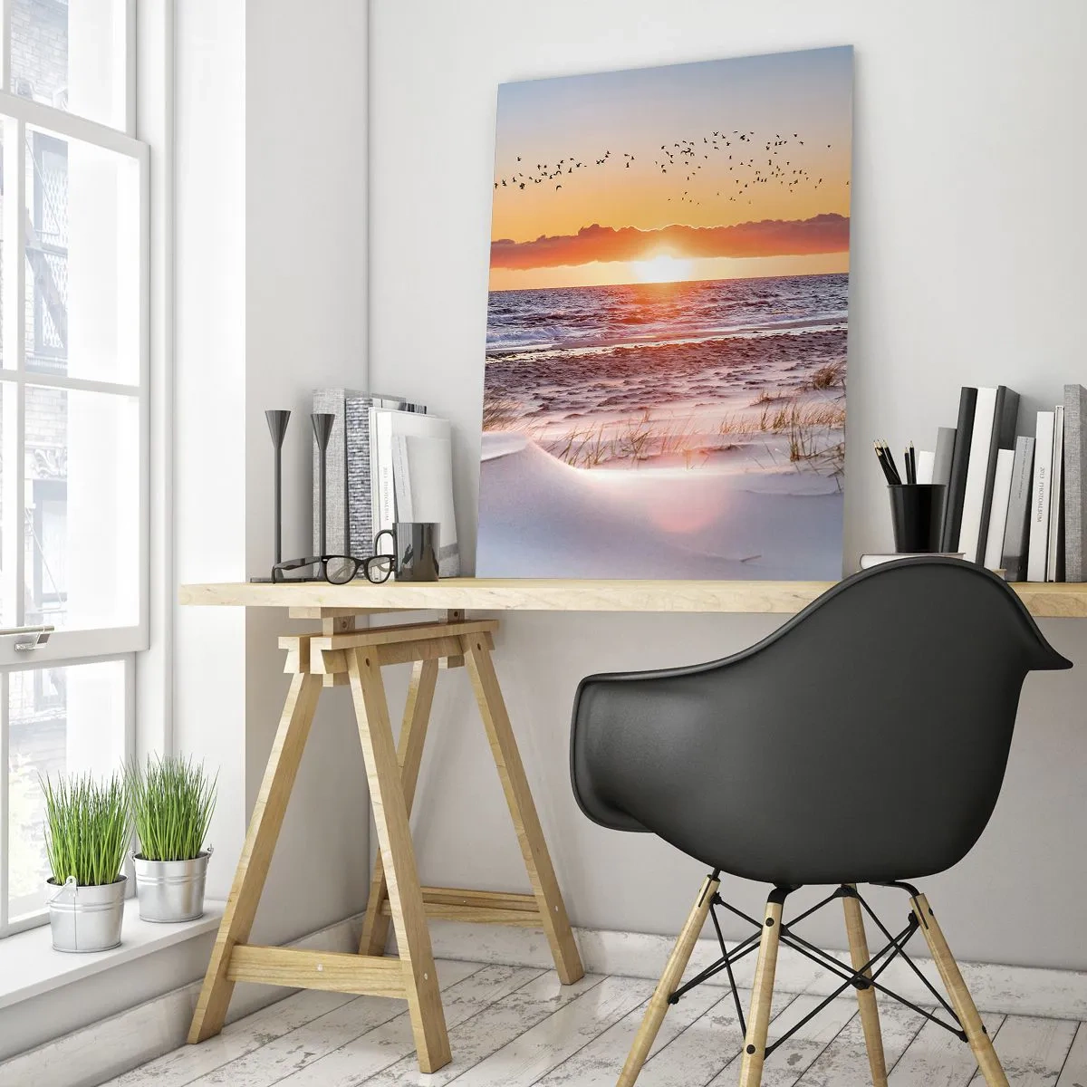 Schilderen op glas - Horizontaal landschap - 70x100 cm