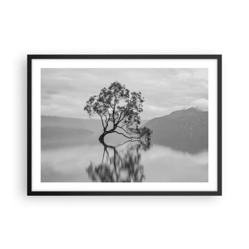 Poster in een zwarte lijst - Er is zo'n land - 70x50 cm