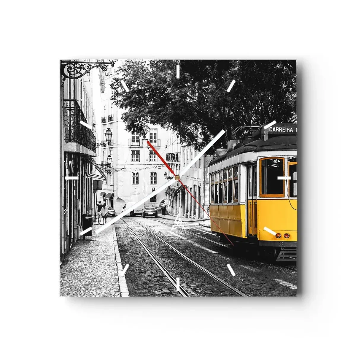 Wandklok - Klok - En op de achtergrond fado - 40x40 cm