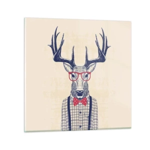 Schilderen op glas - Een grappig extravaganza - 60x60 cm