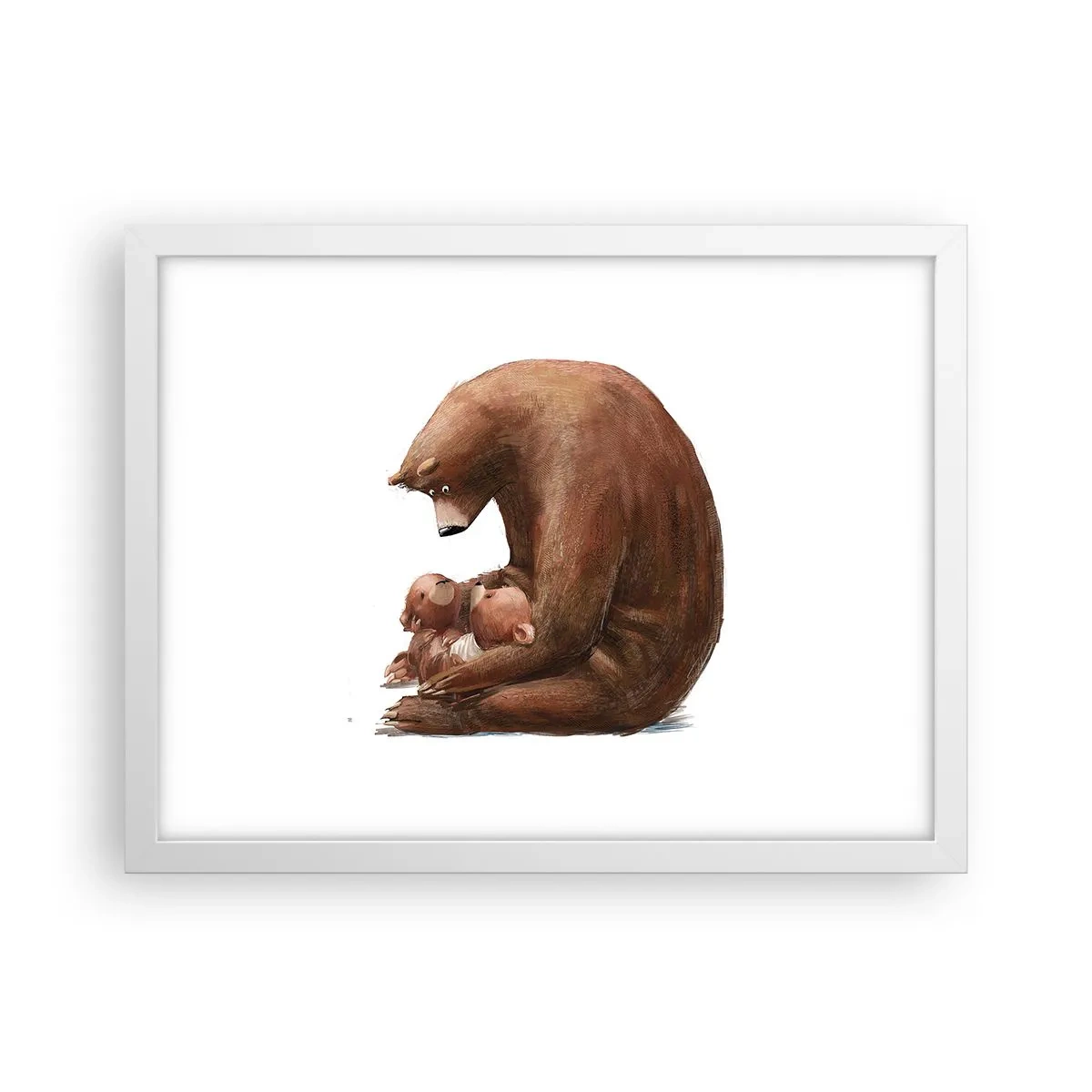 Poster in een witte lijst - Zoete dromen, kinderen - 40x30 cm