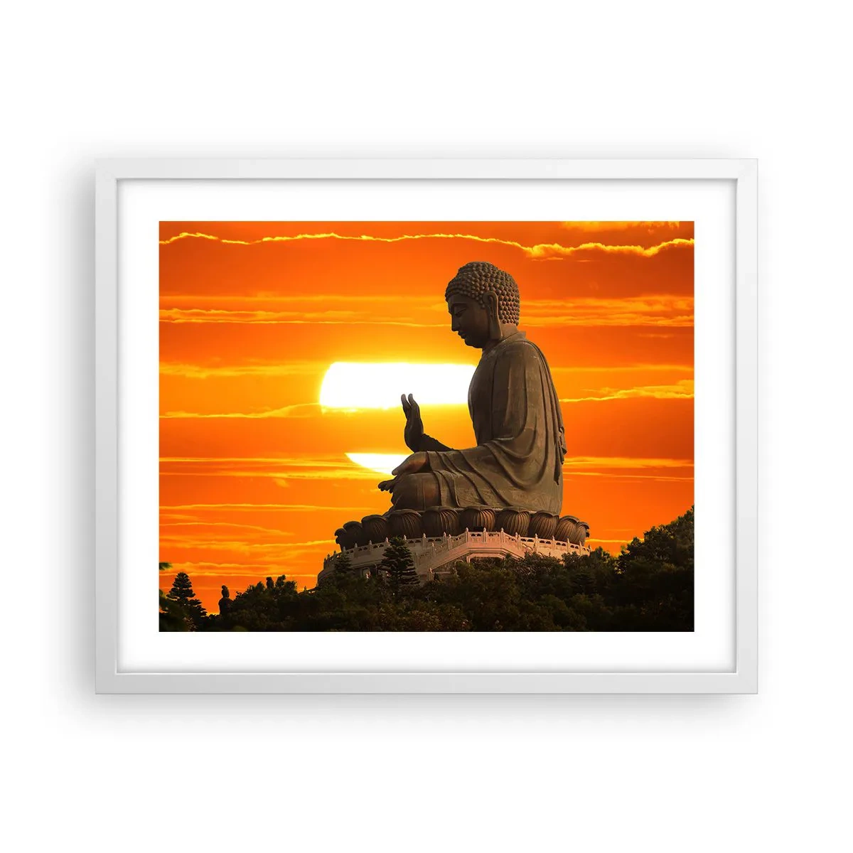 Poster in een witte lijst - Geen angst voor de wereld - 50x40 cm