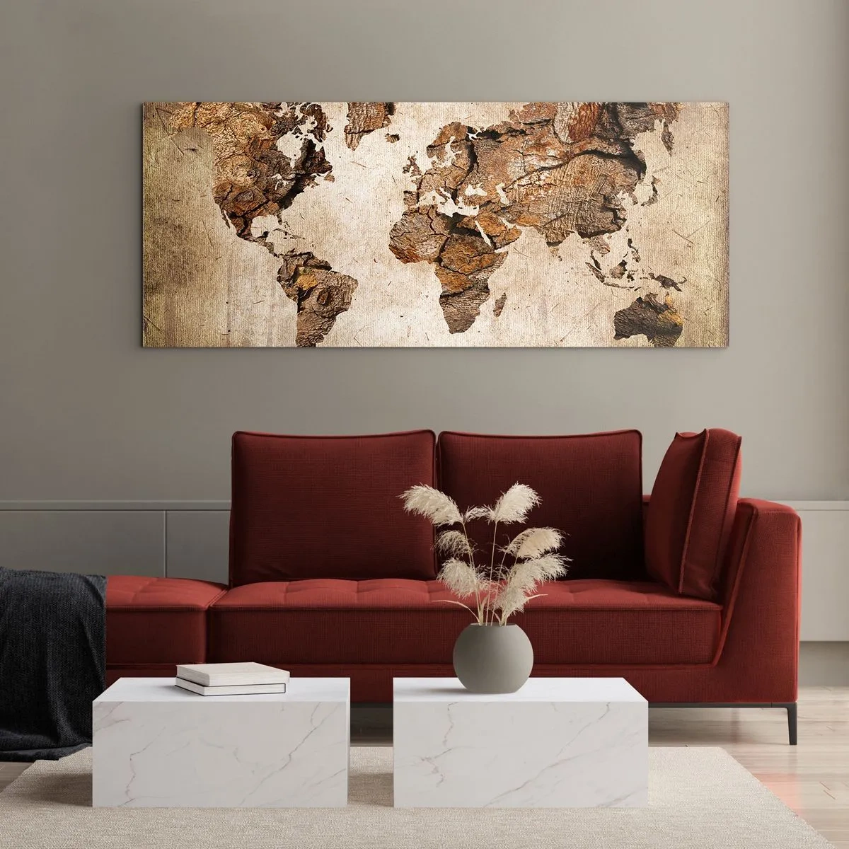 Schilderen op glas - Ontdekking van de wereld - 160x50 cm