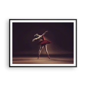 Poster in een zwarte lijst - Een prima ballerina - 100x70 cm
