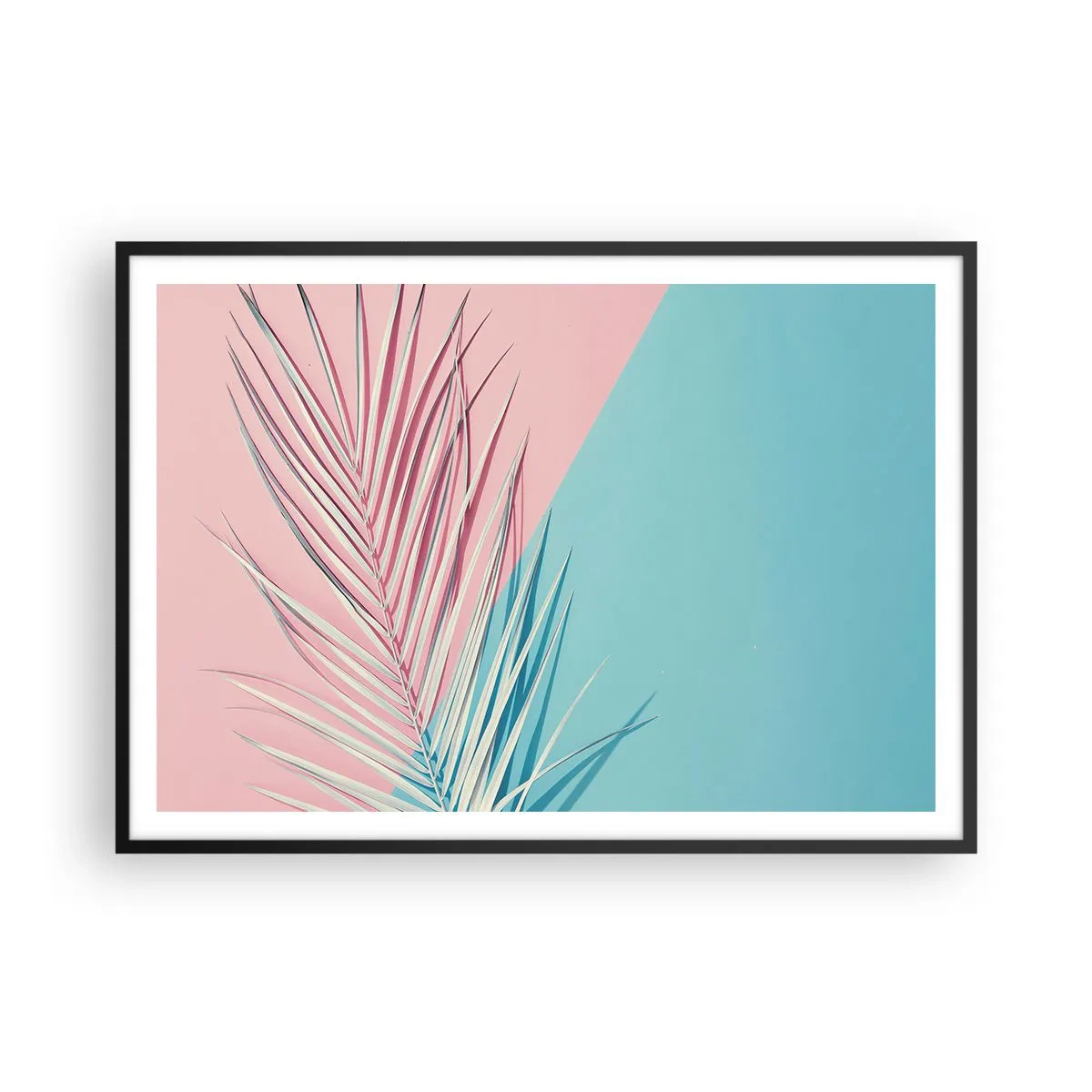 Poster in een zwarte lijst - Tropische impressie - 100x70 cm