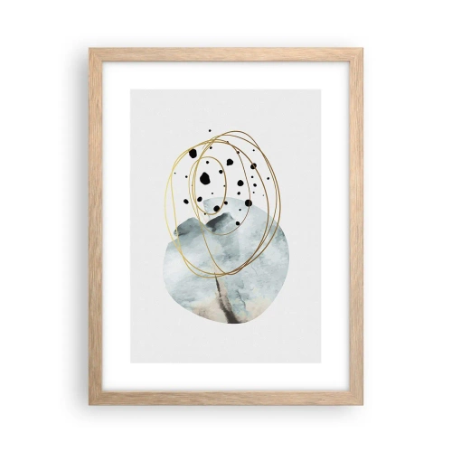 Een poster in een licht eiken lijst - Omarmd door de ruimte - 30x40 cm