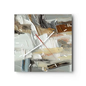 Wandklok - Klok - Kleurrijke lagen - 30x30 cm