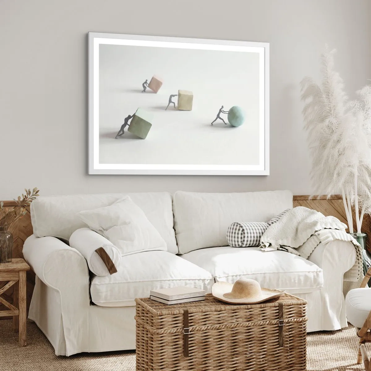 Poster in een witte lijst - Puur leven - 40x30 cm