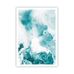 Poster - Moerast van blauw - 70x100 cm