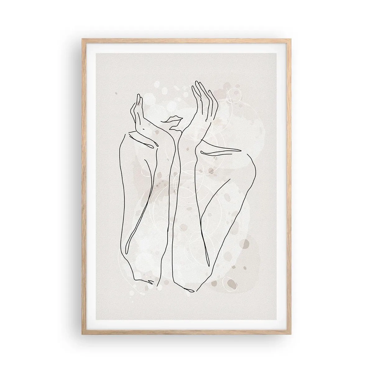 Een poster in een licht eiken lijst - Een dromerig moment - 70x100 cm