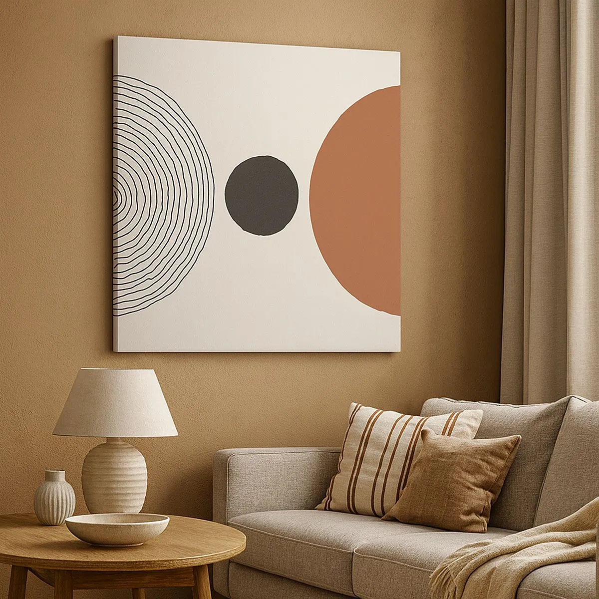 Schilderen op canvas - Het middelpunt van de aandacht - 30x30 cm