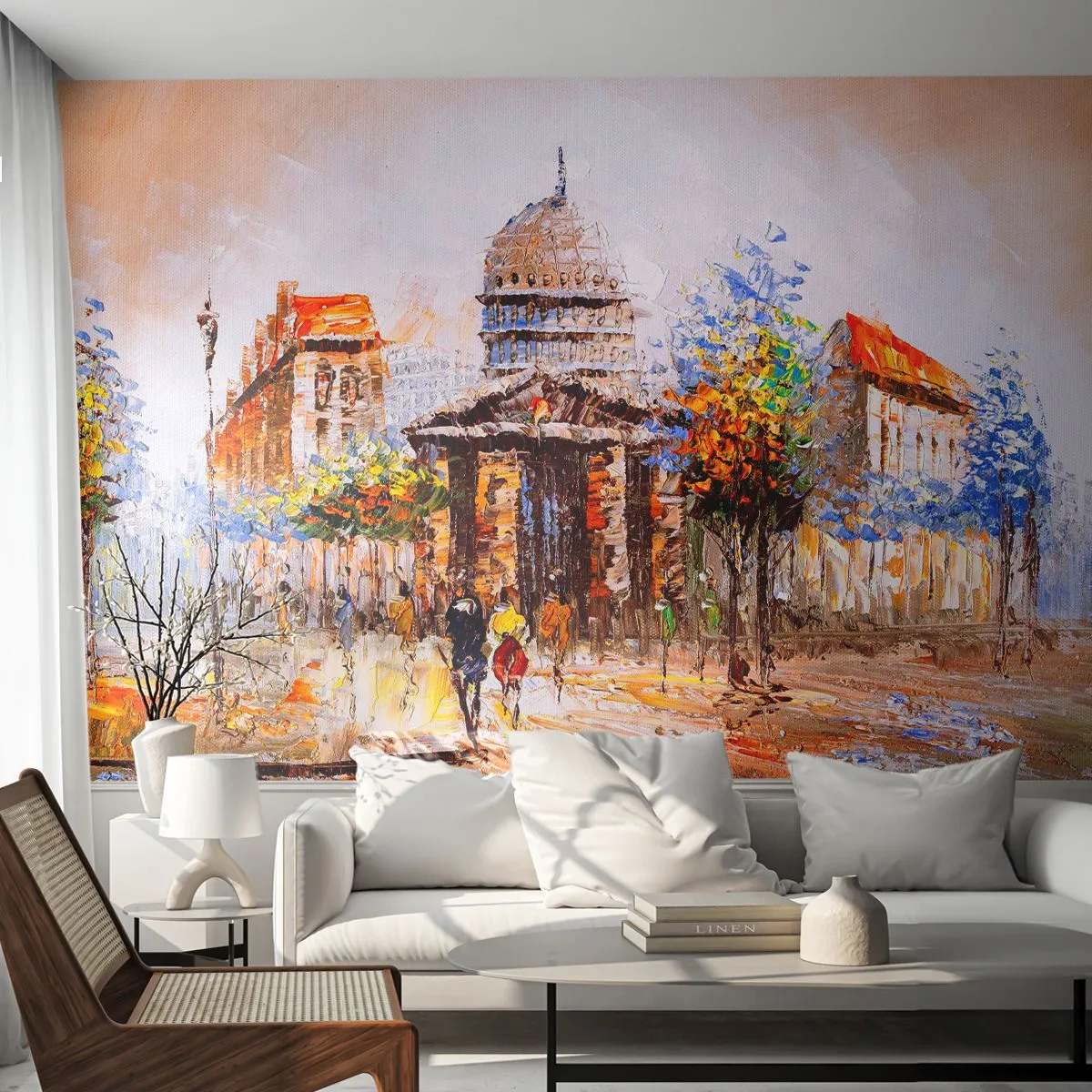 Fotobehang Premium Canvas - Parijs wandeling - Architectuur, Stad, Frankrijk - 250x175 cm