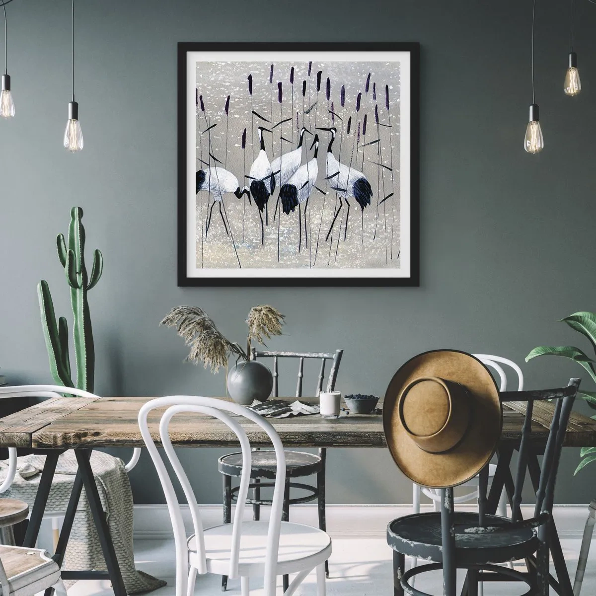 Poster in een zwarte lijst - Onder hun eigen - 30x30 cm