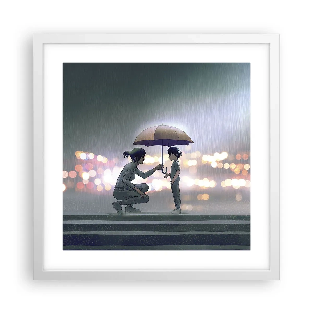 Poster in een witte lijst - En het is goed nu - 40x40 cm
