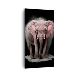 Schilderen op canvas - Denk niet aan een roze olifant! - 55x100 cm